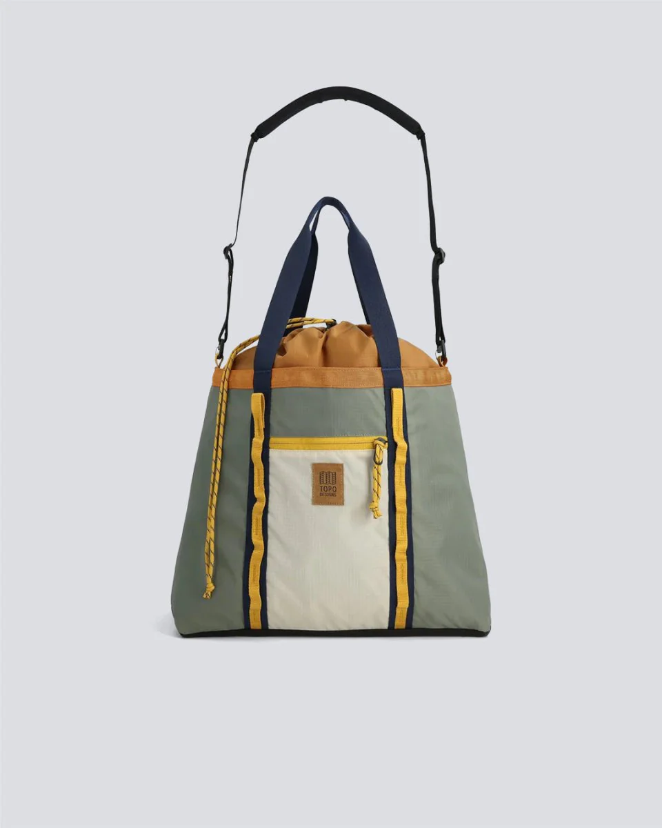Bolso Topo Designs Mountain Utility Tote Verde Y Beige Unisex