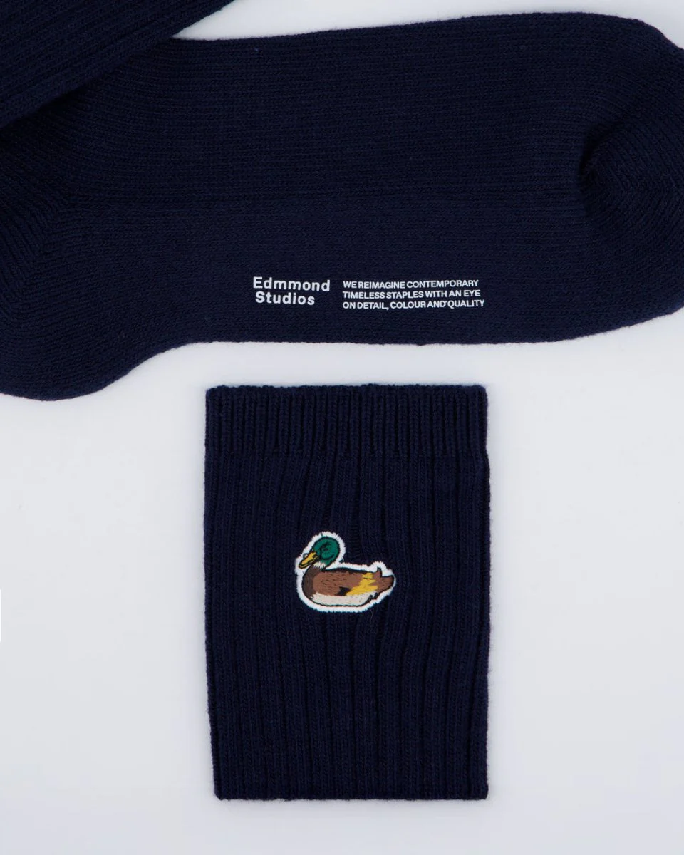 Calcetines Edmmond Studios Duck Azul Marino Unisex - Image 3