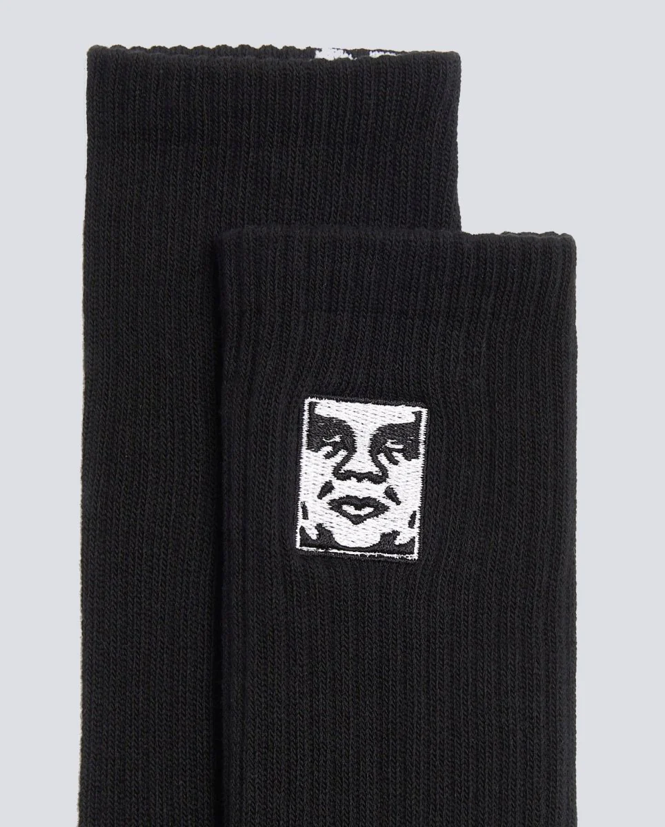 Calcetines Obey Icon Face Socks Negro Unisex - Image 2