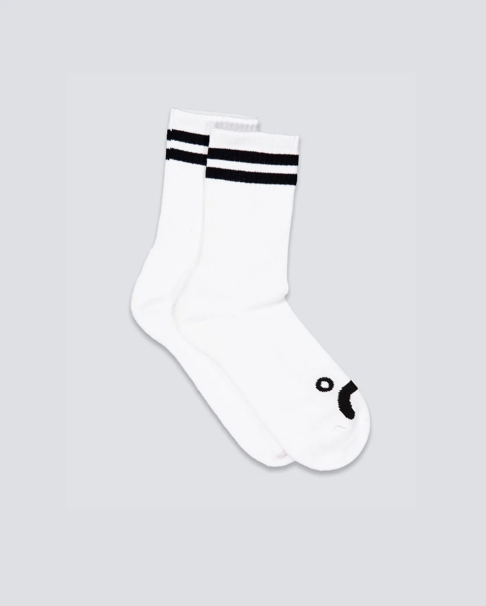 Calcetines Polar Skate Co Happy Socks Blanco Unisex
