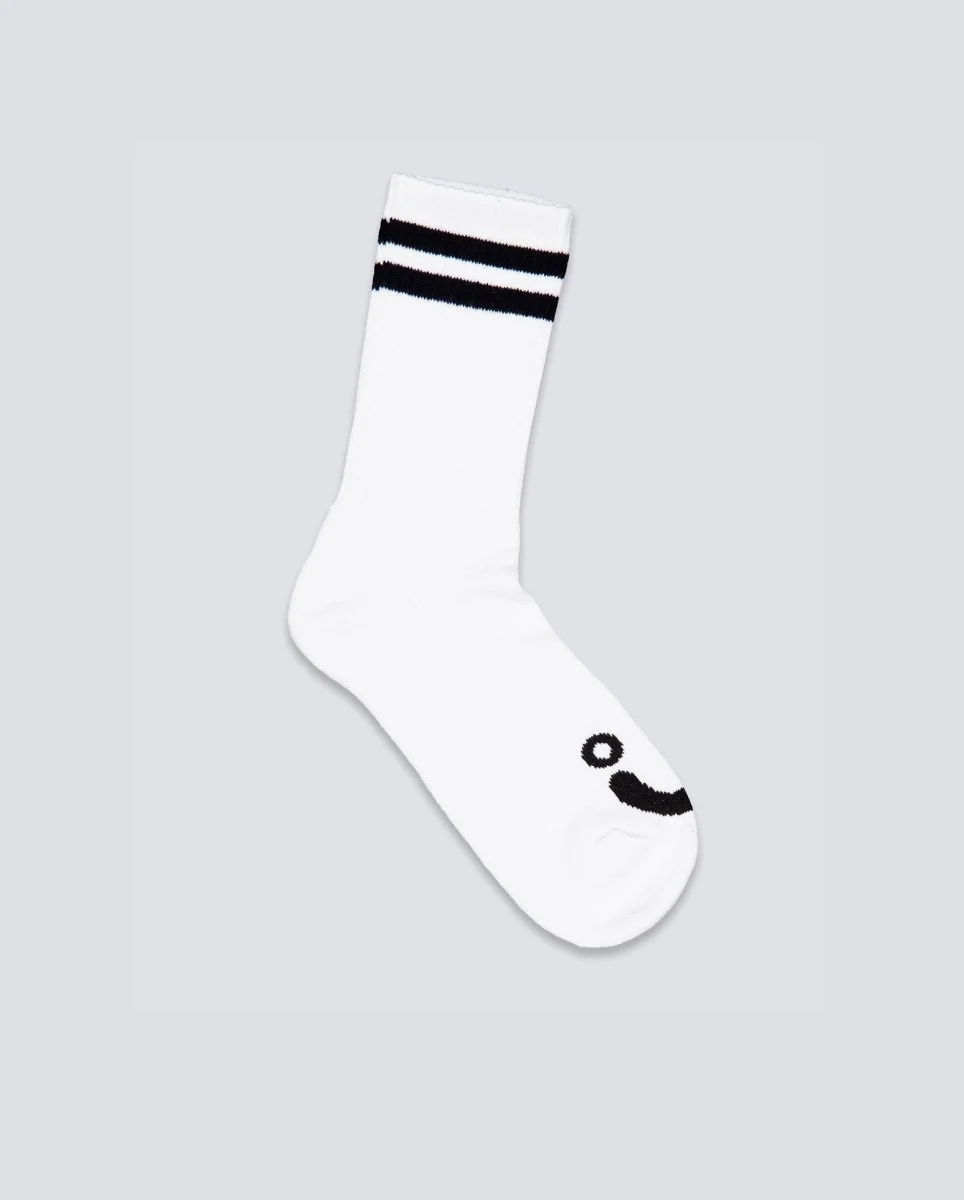 Calcetines Polar Skate Co Happy Socks Blanco Unisex - Image 3