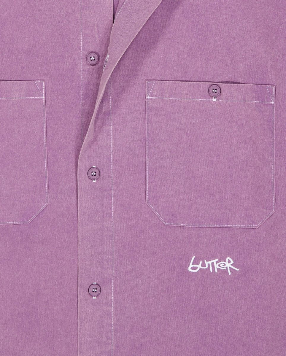 Camisa Butter Goods Contrast Stitch Morado Unisex - Image 3