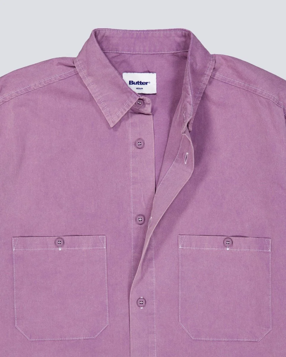 Camisa Butter Goods Contrast Stitch Morado Unisex - Image 5