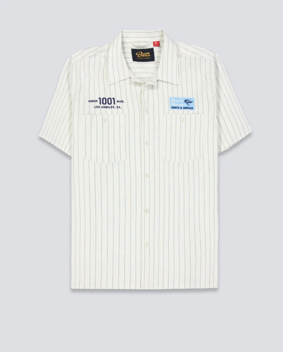 Camisa Deus Forecourt Stripe Beige Unisex