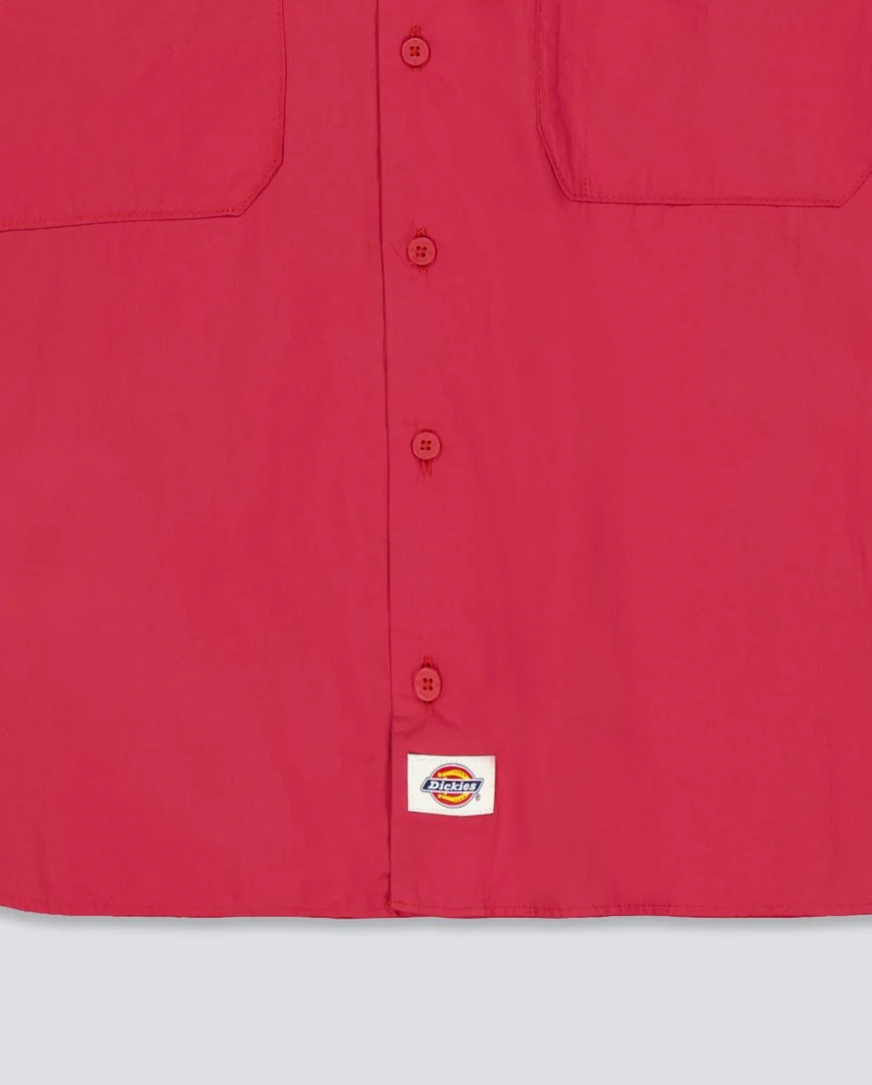 Camisa Dickies Supima Work Rojo Hombre - Image 5