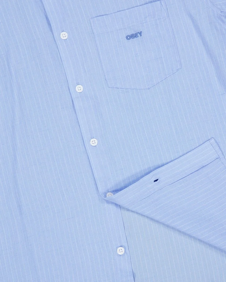 Camisa Obey Barry Azul Hombre - Image 4