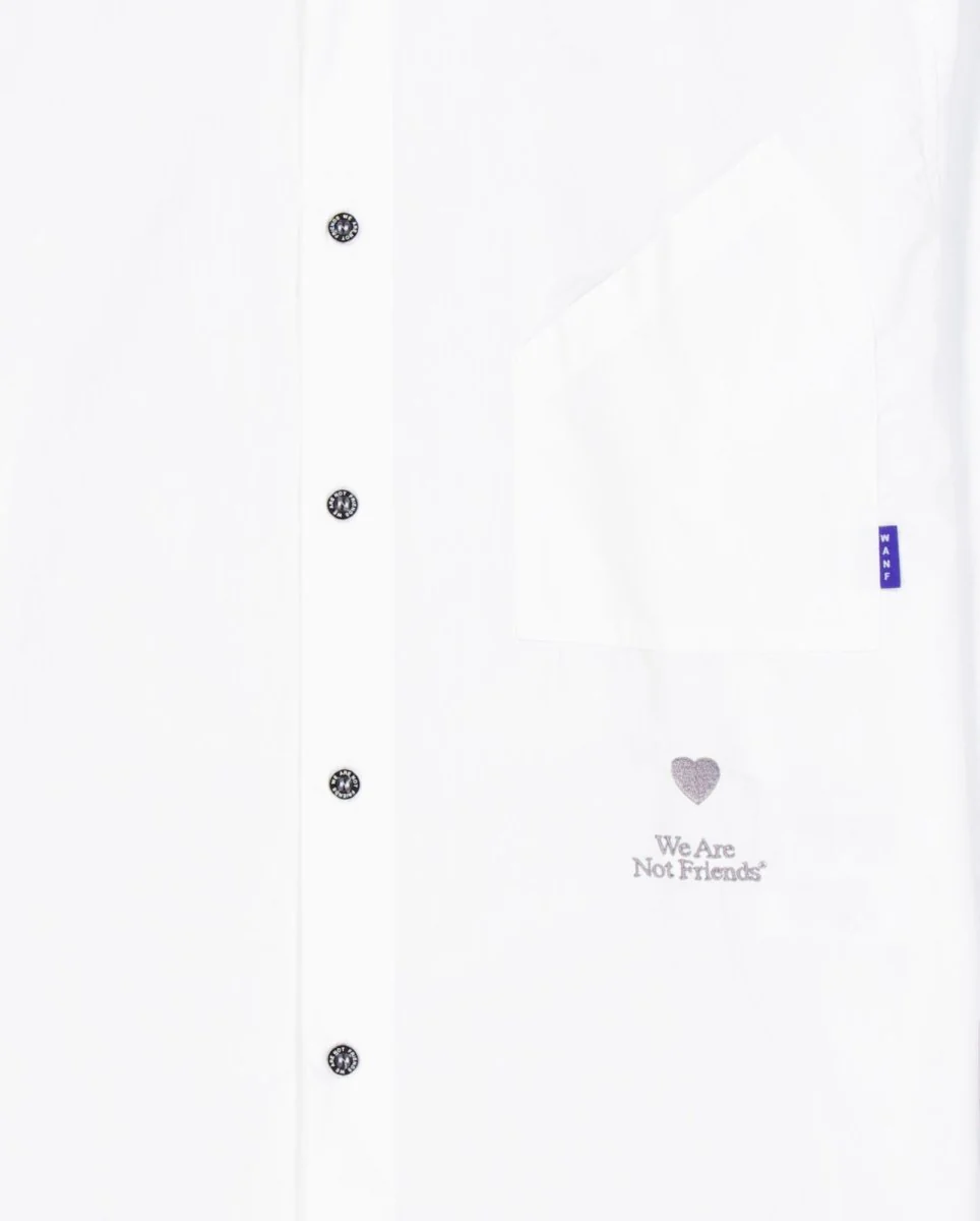 Camisa We Are Not Friends Work The Love Blanco Unisex - Image 6