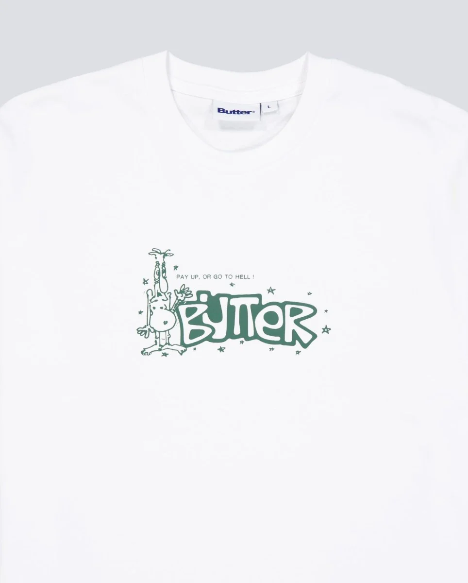 Camiseta Butter Goods Pay Up Blanca Unisex - Image 4