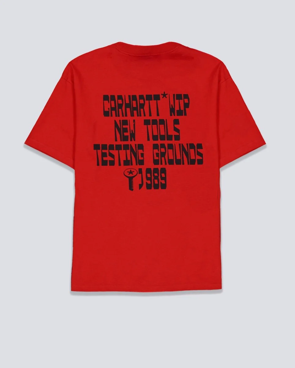 Camiseta Carhart Wip Blocks T-Shirt Rojo Unisex - Image 4
