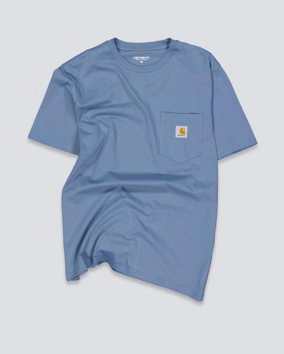Camiseta Carhart Wip Pocket Azul Unisex - Image 2