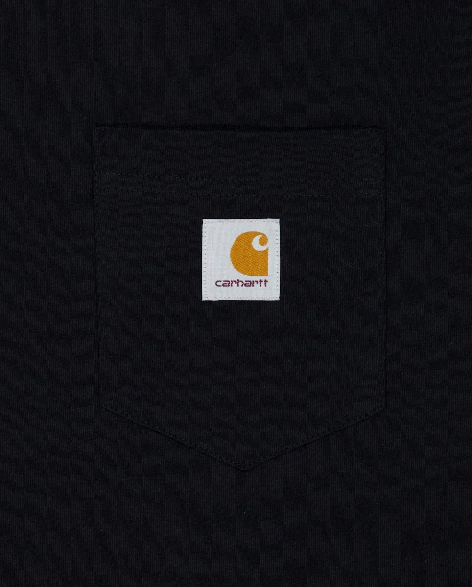Camiseta Carhart Wip Pocket Negro Unisex - Image 3