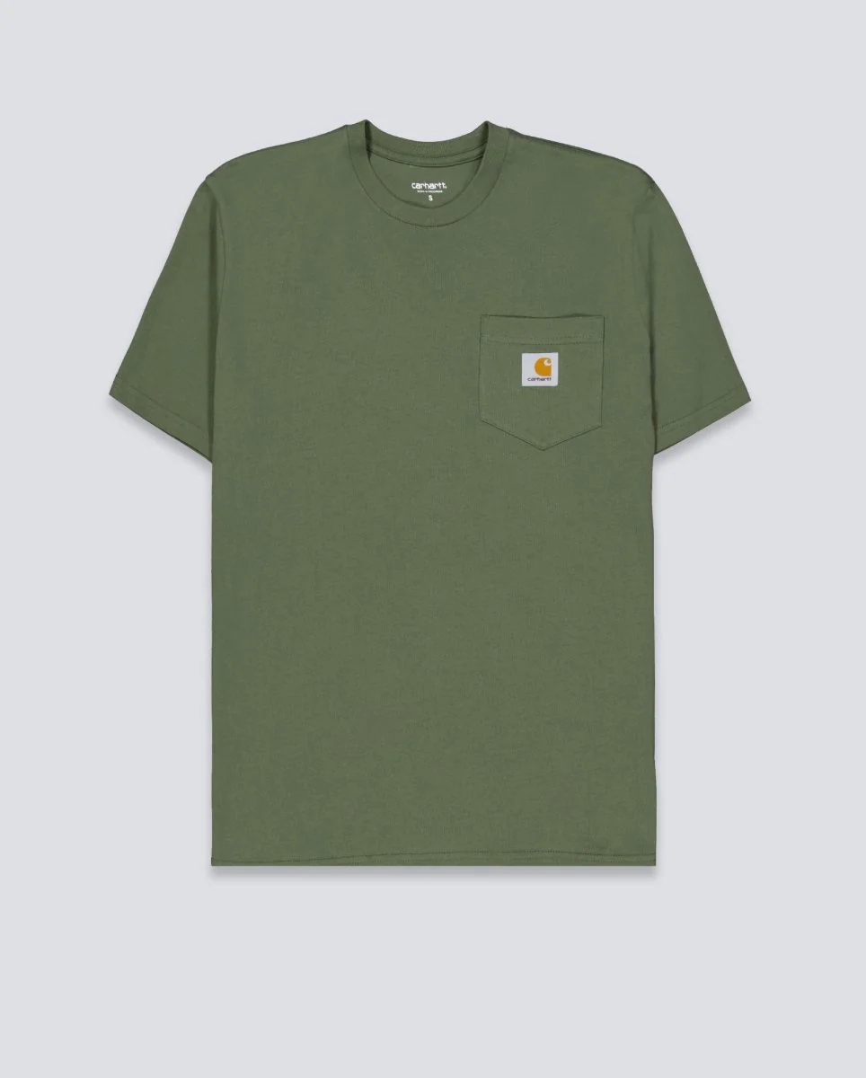 Camiseta Carhart Wip Pocket Verde Unisex