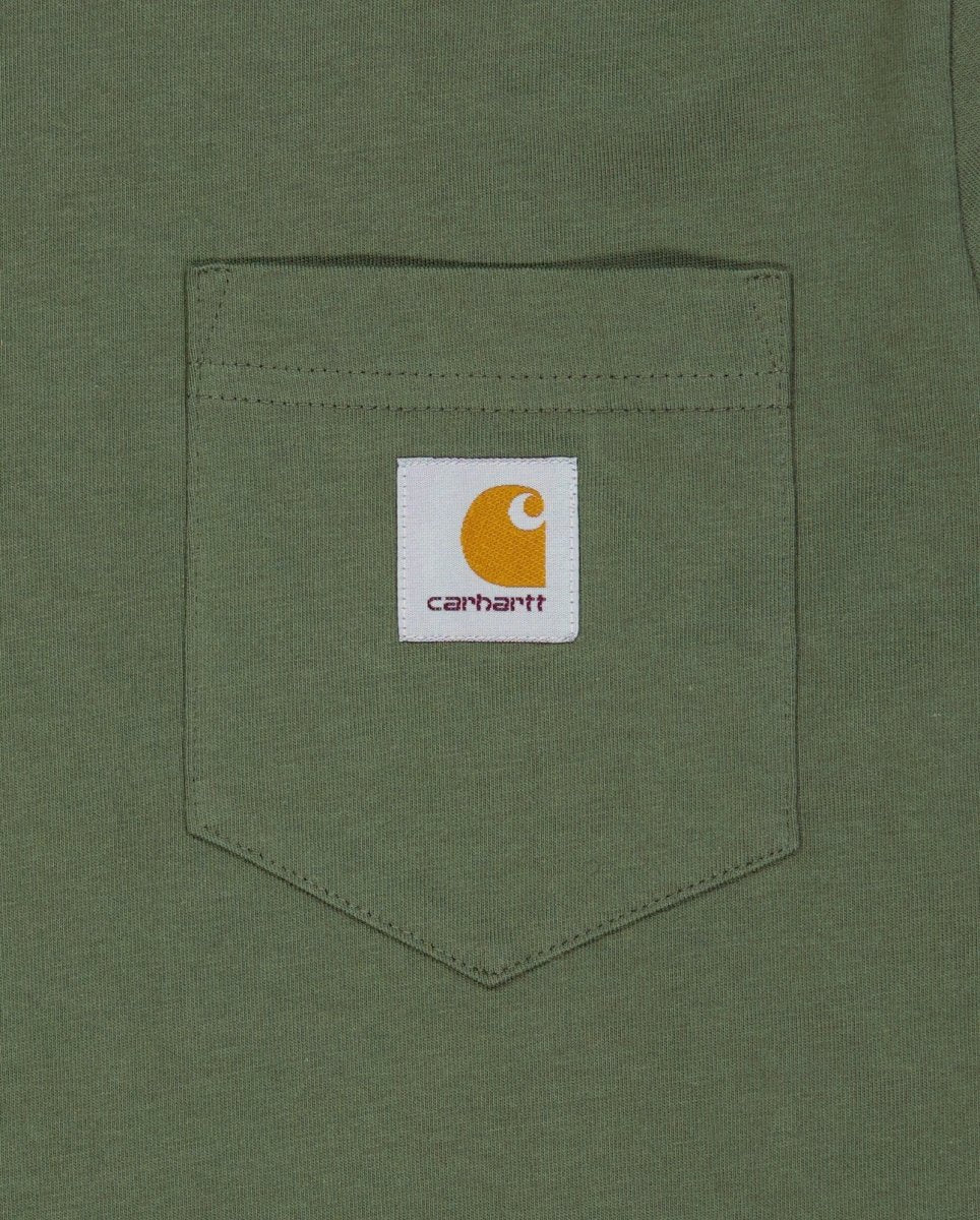 Camiseta Carhart Wip Pocket Verde Unisex - Image 3