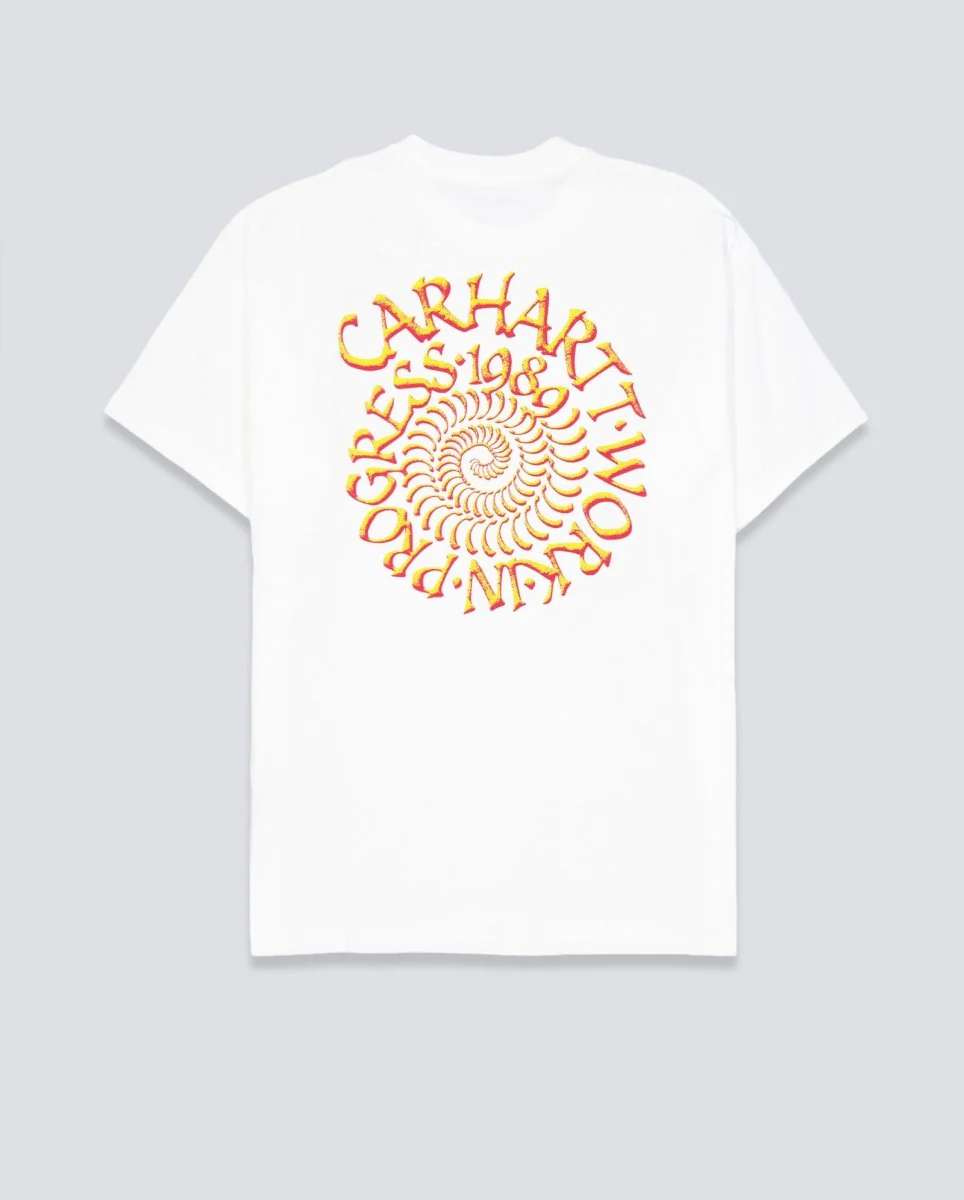 Camiseta Carhart Wip Spirals T-Shirt Blanco Unisex - Image 3