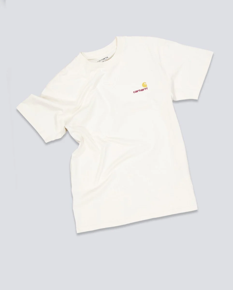 Camiseta Carhartt WIP American Scripts Beige Unisex - Image 2