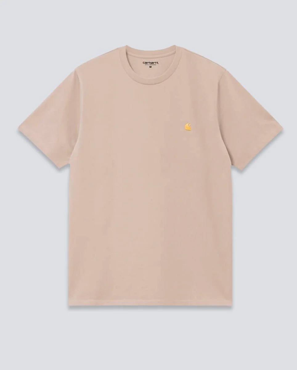 Camiseta Carhartt WIP Chase Beige Hombre cambiar foto