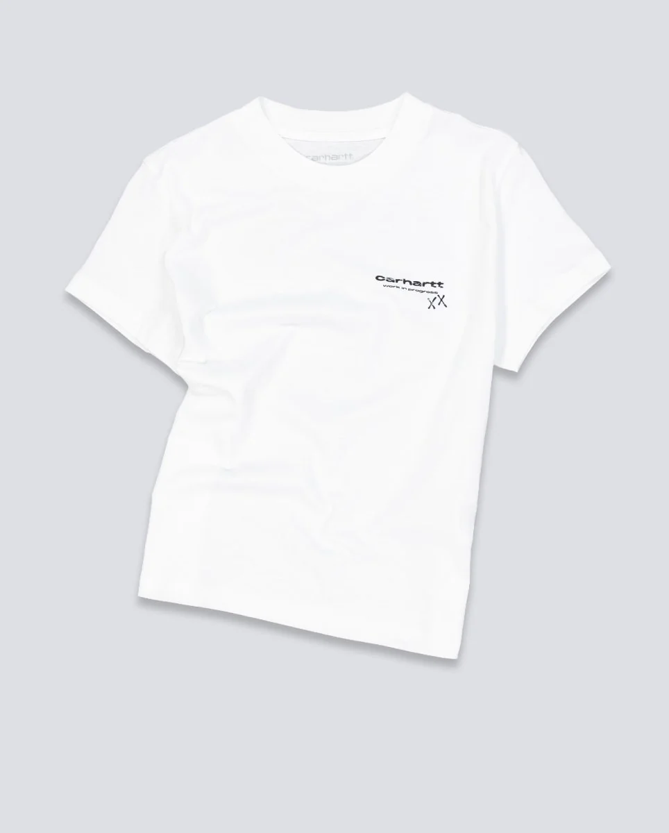 Camiseta Carhartt WIP Garble Blanca Mujer - Image 2