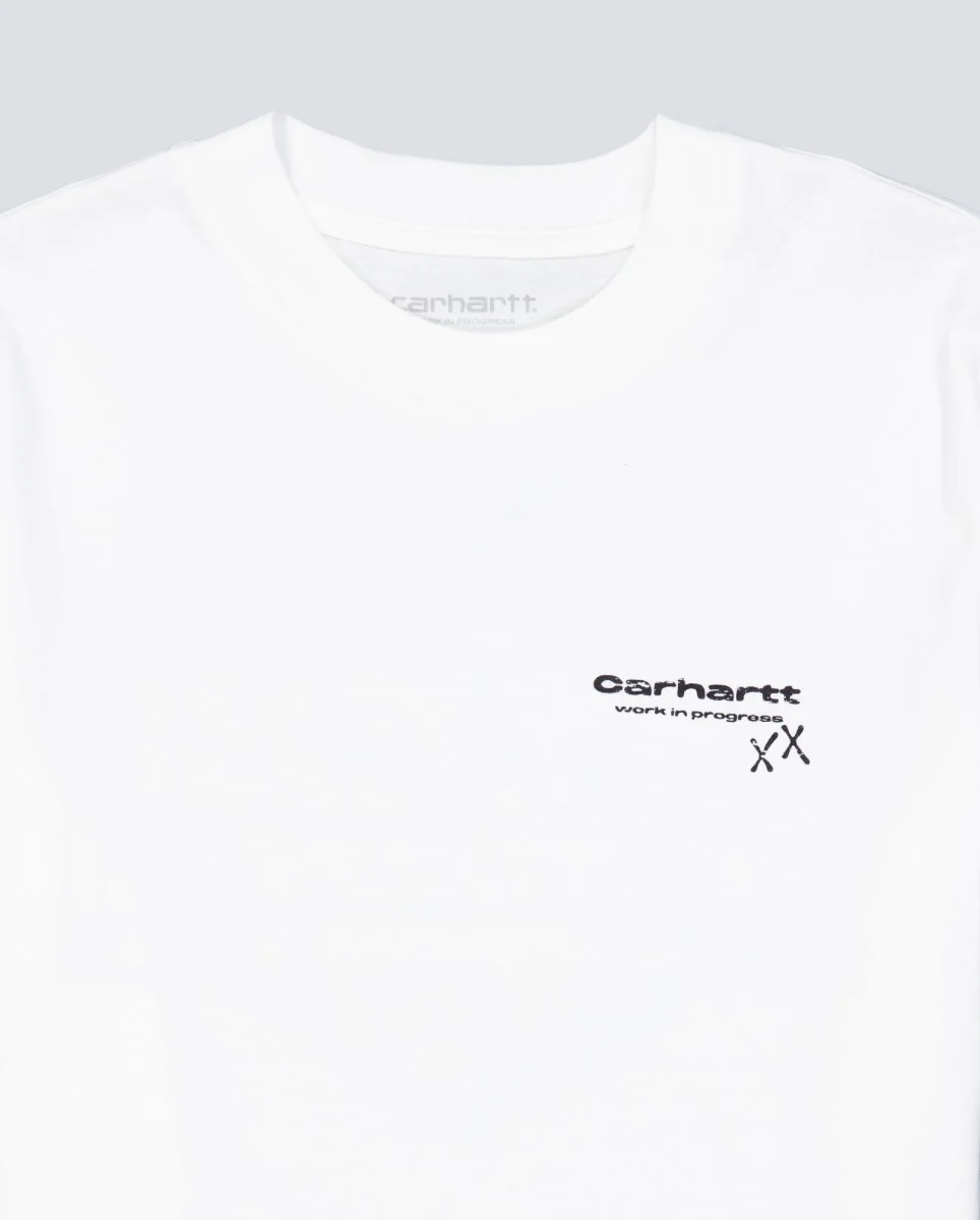 Camiseta Carhartt WIP Garble Blanca Mujer - Image 4