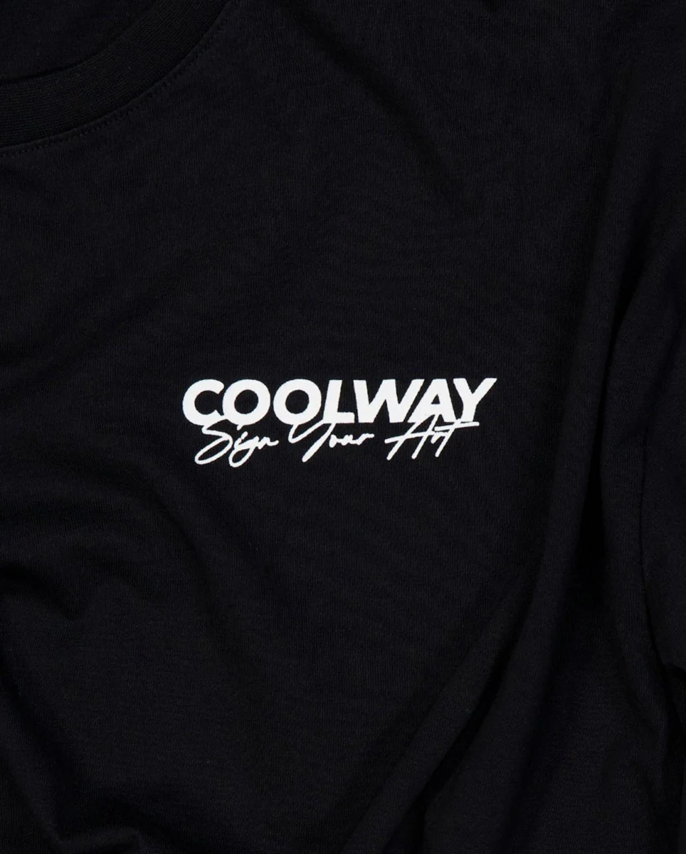 Camiseta Coolway Double Sleeve Negro Y Blanco Unisex - Image 2