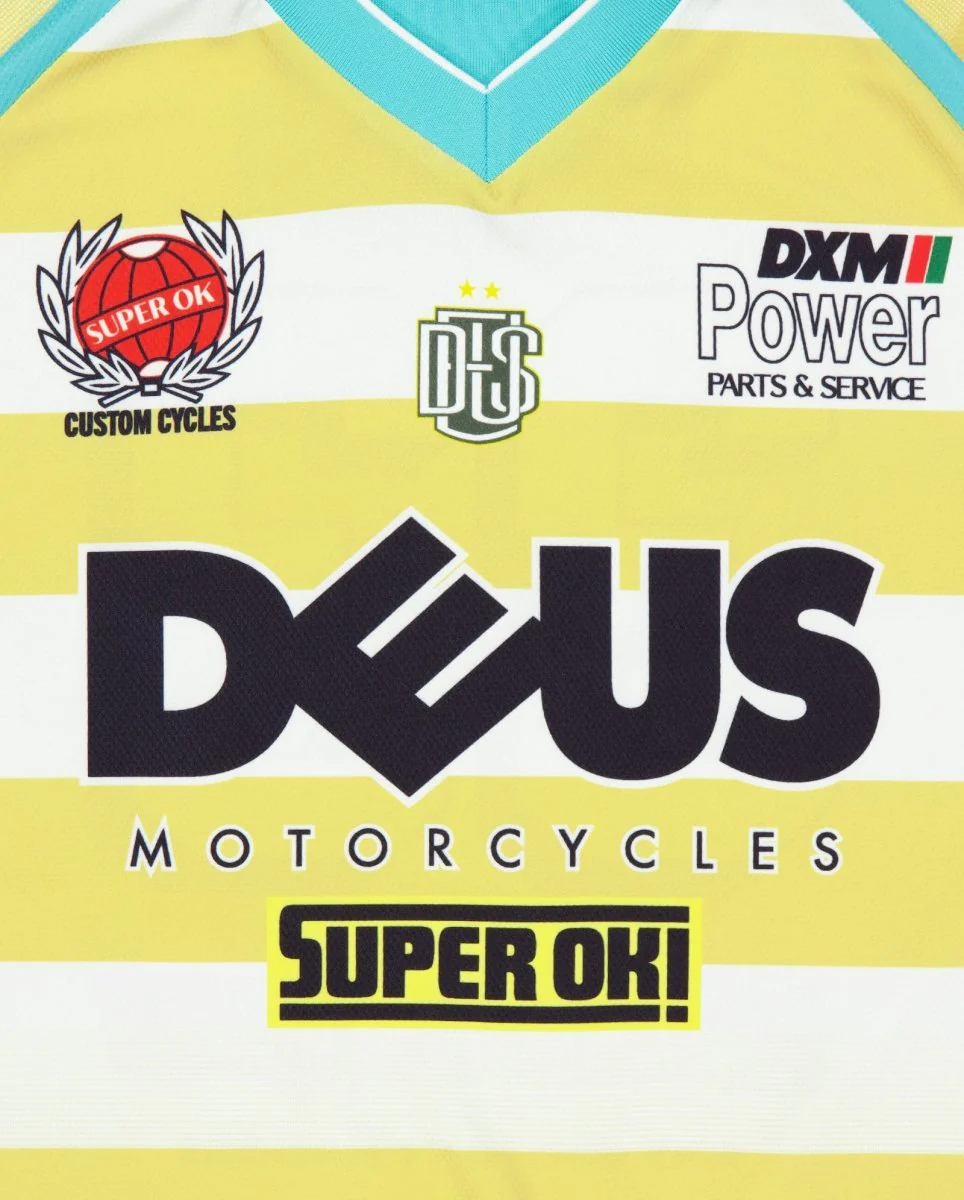 Camiseta Deus Stripe Ss Moto Amarilla Unisex - Image 3