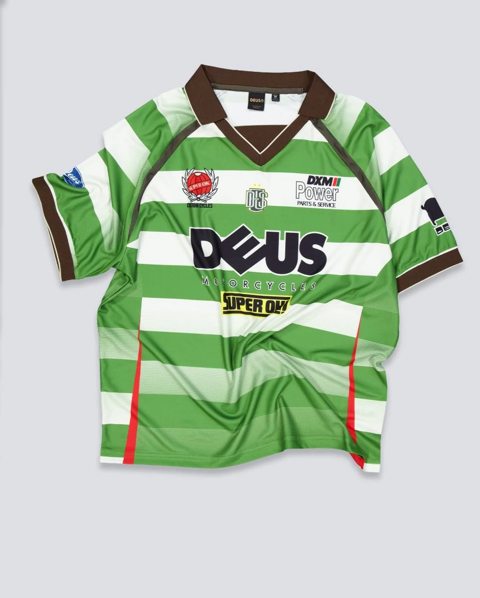 Camiseta Deus Stripe Ss Moto Verde Unisex - Image 2