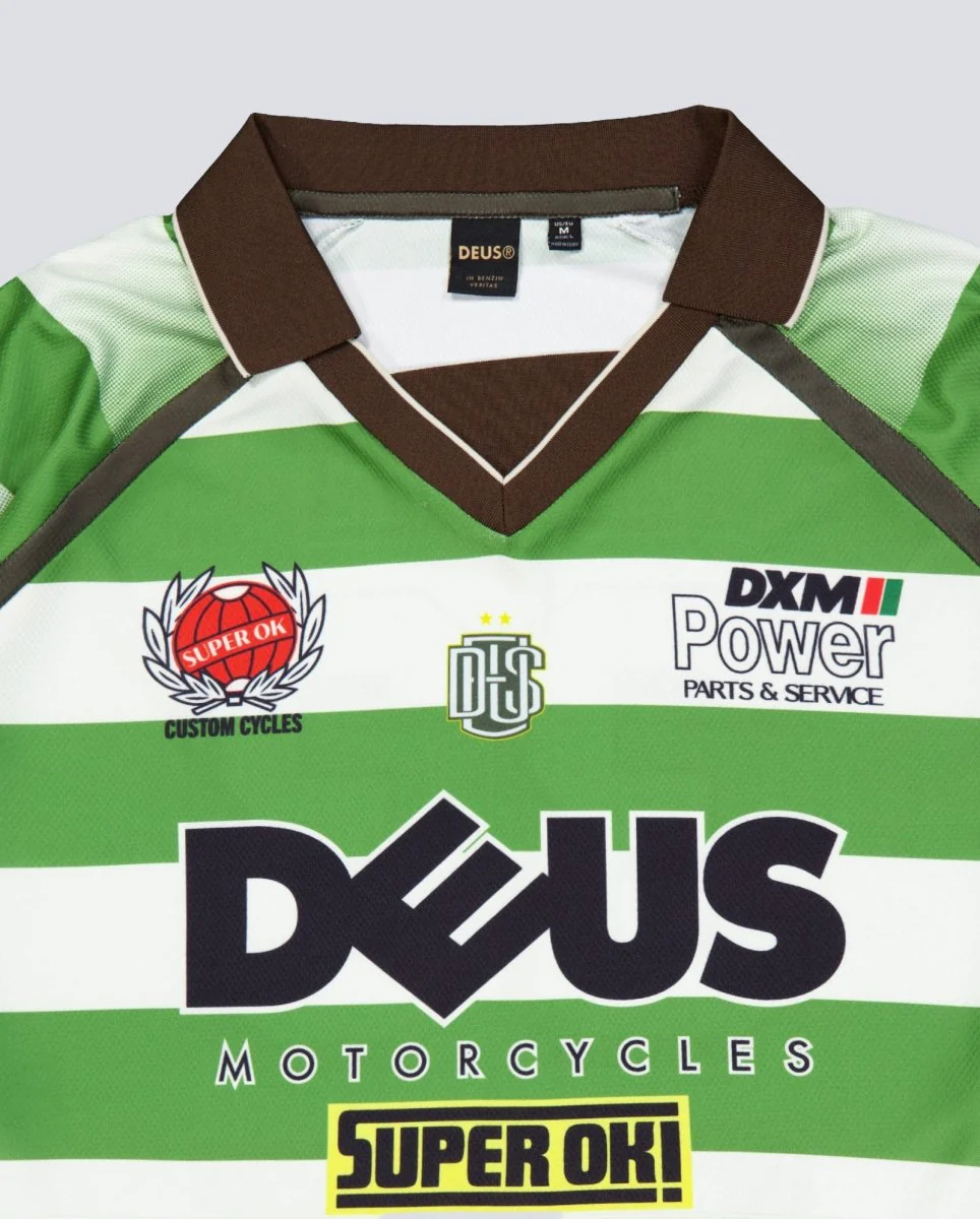 Camiseta Deus Stripe Ss Moto Verde Unisex - Image 4