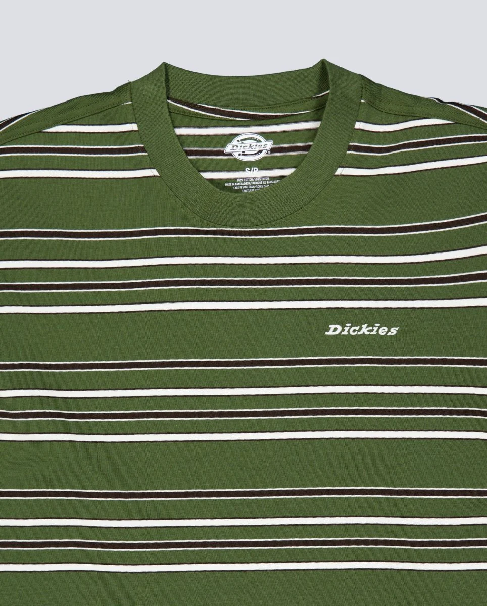 Camiseta Dickies East Liberty Stripe Verde Unisex - Image 3