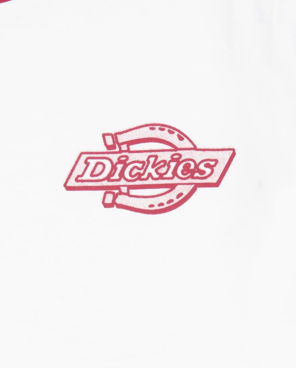 Camiseta Dickies Plainville Ringer Blanco Mujer - Image 3