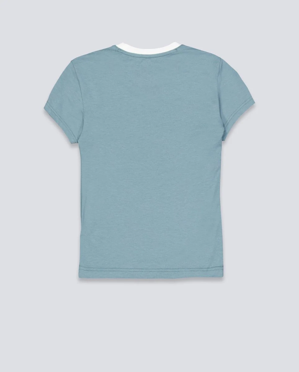 Camiseta Dickies Plainville Ringer Verde Mujer - Image 4