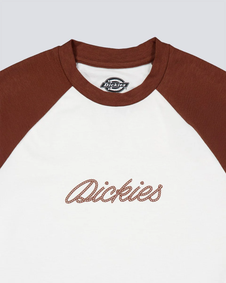Camiseta Dickies Rope Marrón Y Blanco Mujer - Image 2