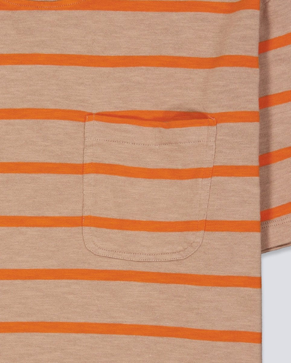 Camiseta Edmmond Studios Flame Stripes Marrón Unisex - Image 3