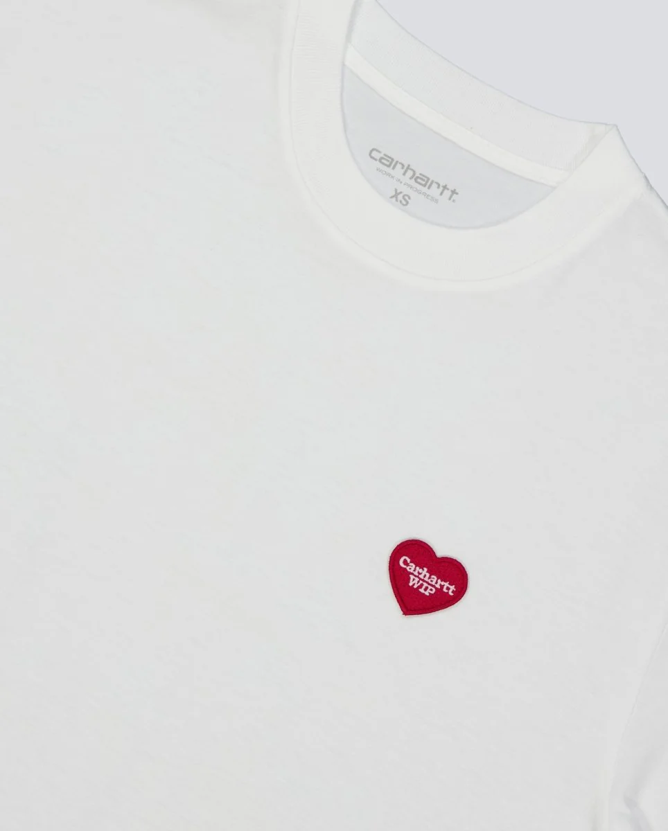 Camiseta Heart Patch Blanca Unisex - Image 3