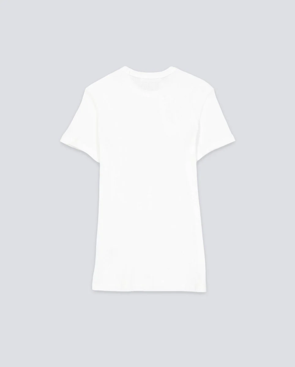 Camiseta Lacoste Blanco Mujer - Image 3