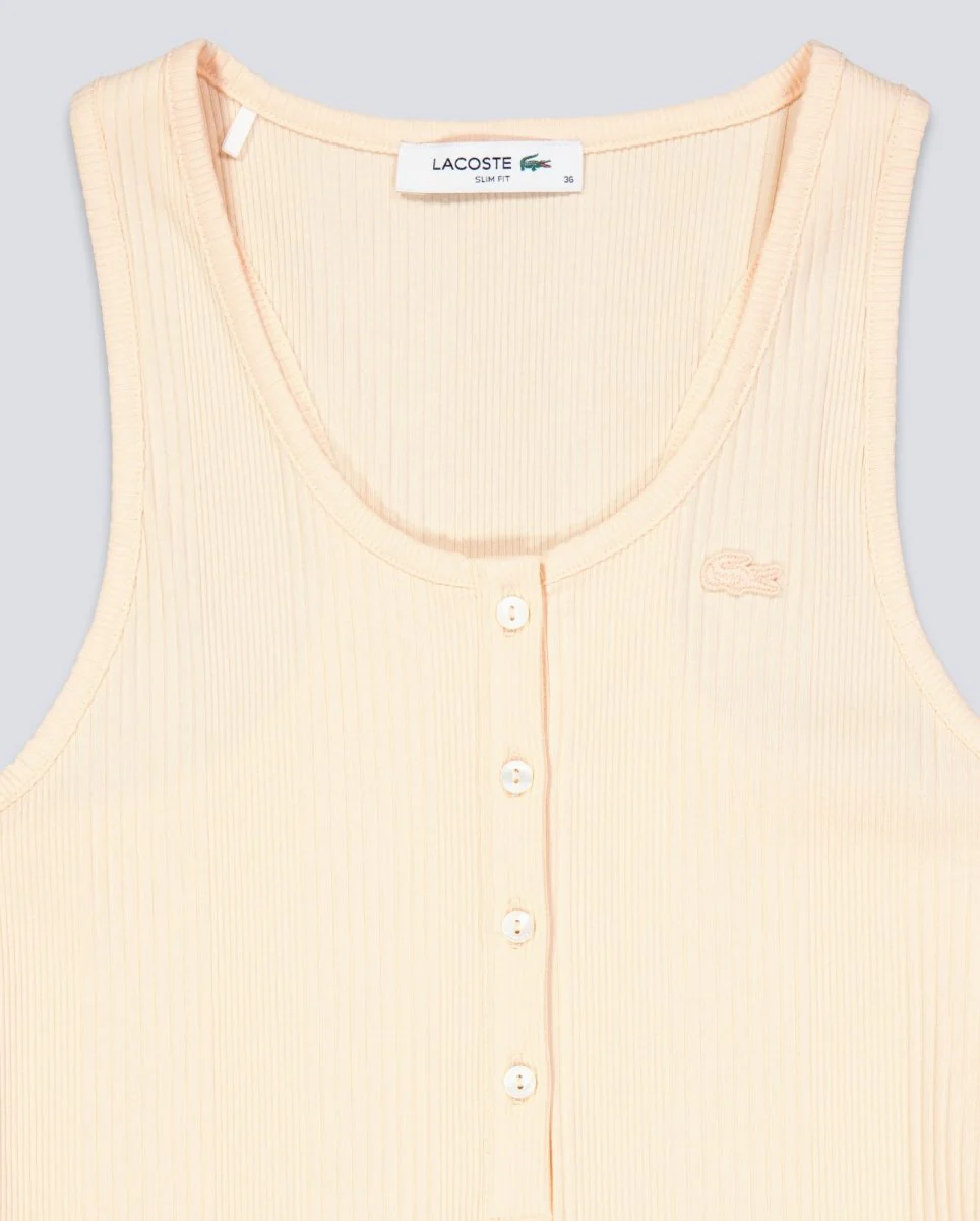Top De Tirantes Lacoste Beige Mujer - Image 4