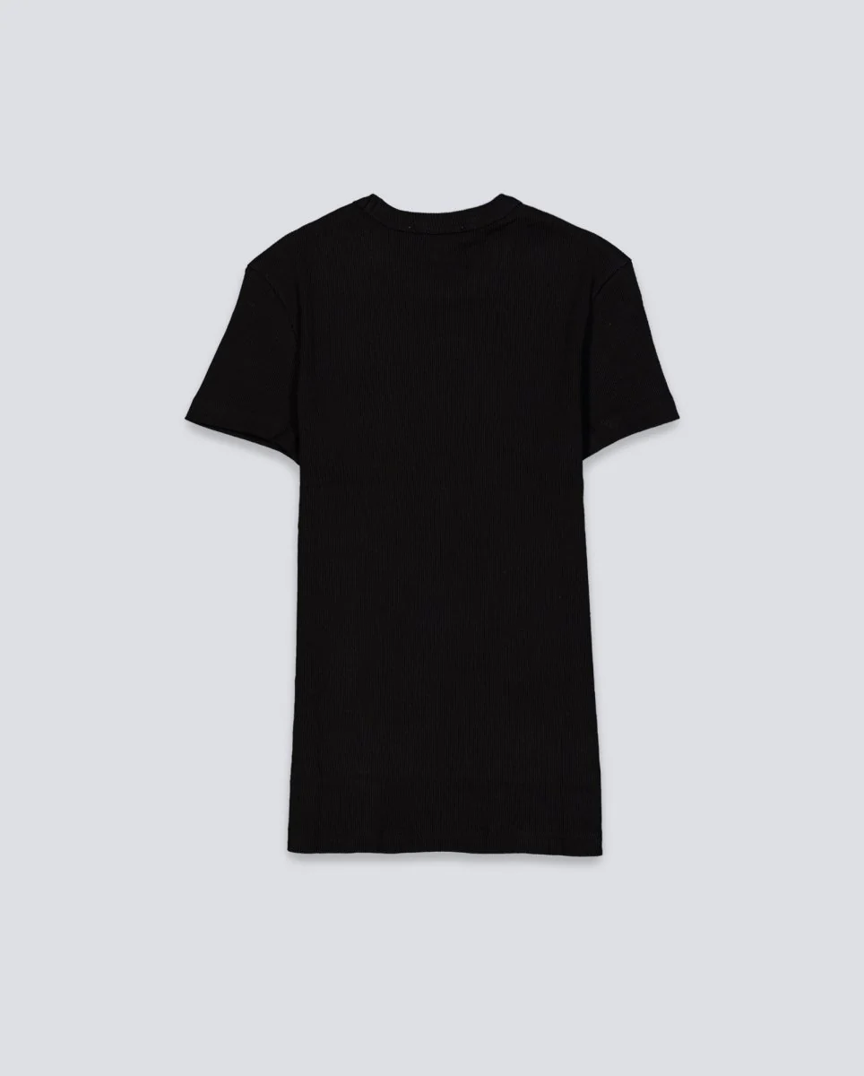 Camiseta Lacoste Negro Mujer - Image 3