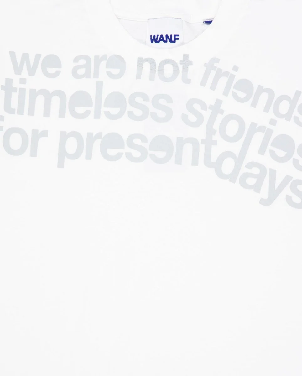 Camiseta Manga Larga We Are Not Friends Sentences Blanco Unisex - Image 2