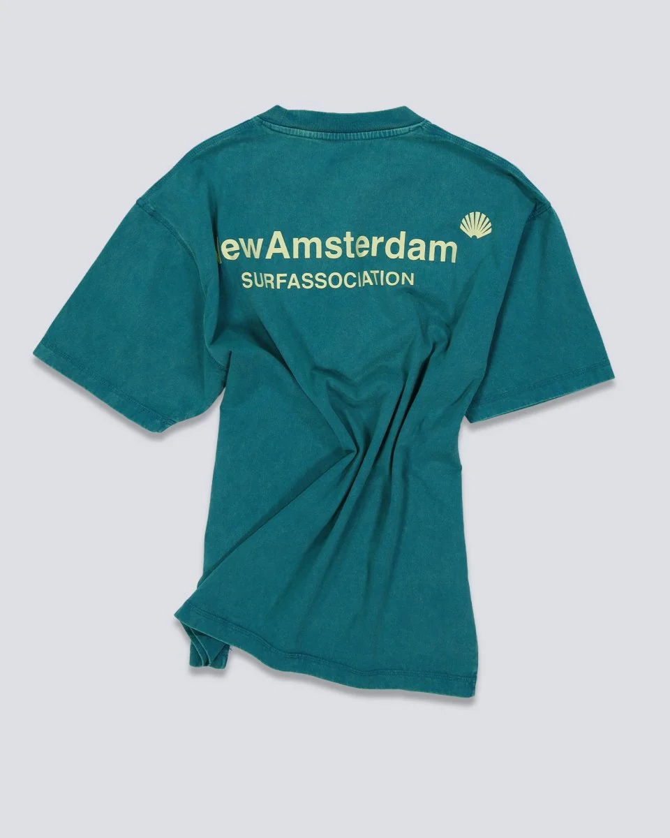Camiseta New Amsterdam Surf Association Logo Verde Unisex - Image 4
