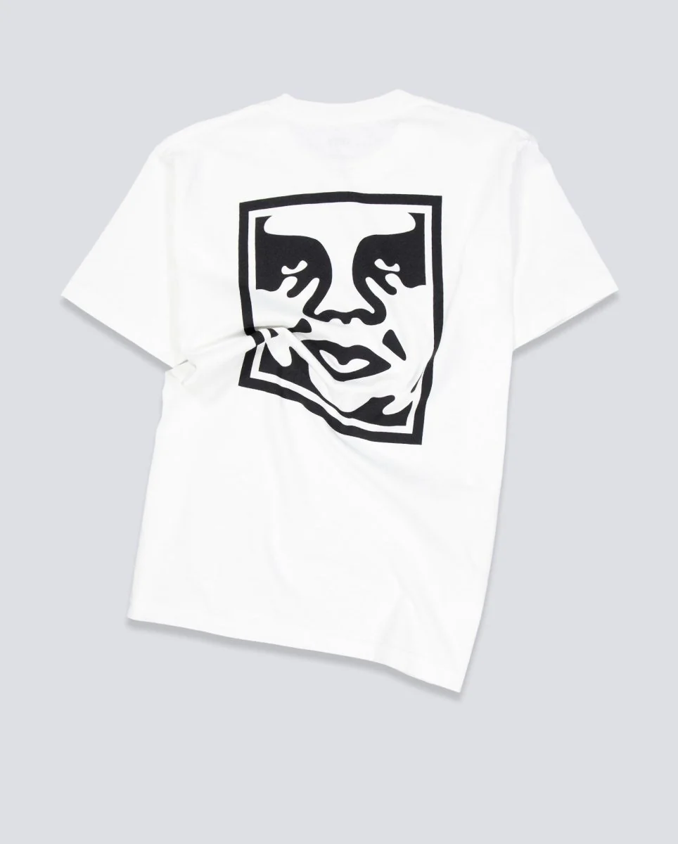 Camiseta Obey Bold Icon Face Pigment Blanco Hombre - Image 2