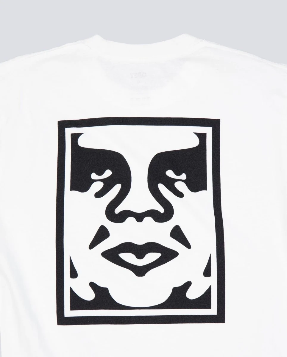 Camiseta Obey Bold Icon Face Pigment Blanco Hombre - Image 5