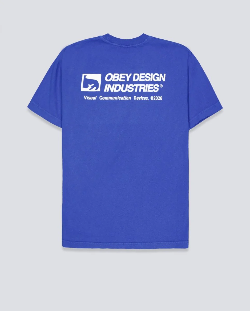 Camiseta Obey Devices Pigment Azul Unisex - Image 3