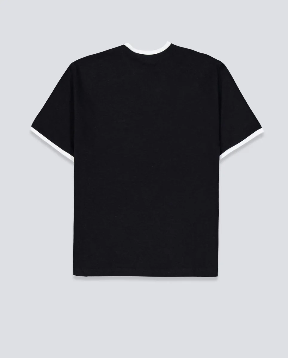 Camiseta Obey Duvall Ringer Negro Mujer - Image 3
