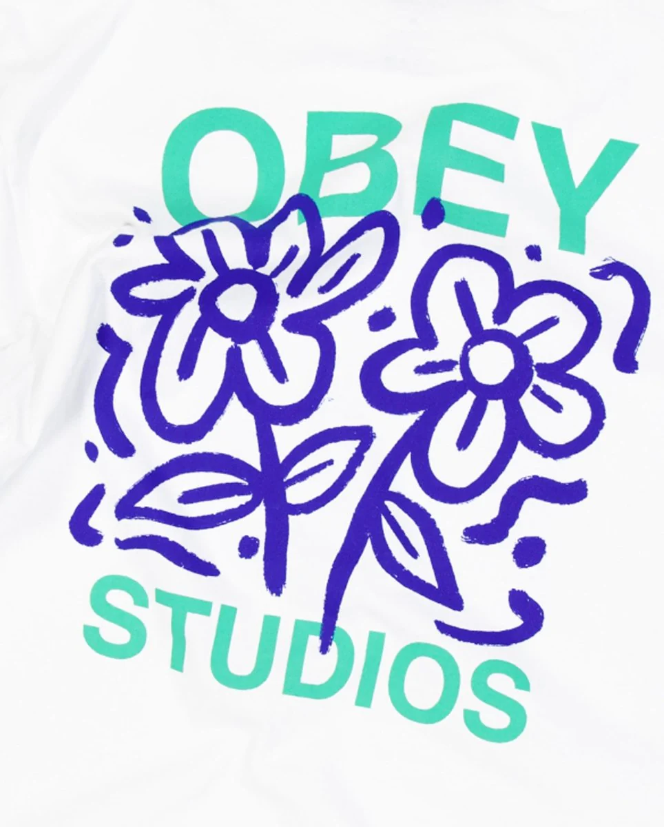 Camiseta Obey Grown With Love Blanco Unisex - Image 4