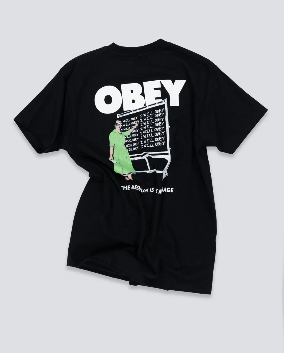 Camiseta Obey I Will Obey Negro Unisex - Image 2