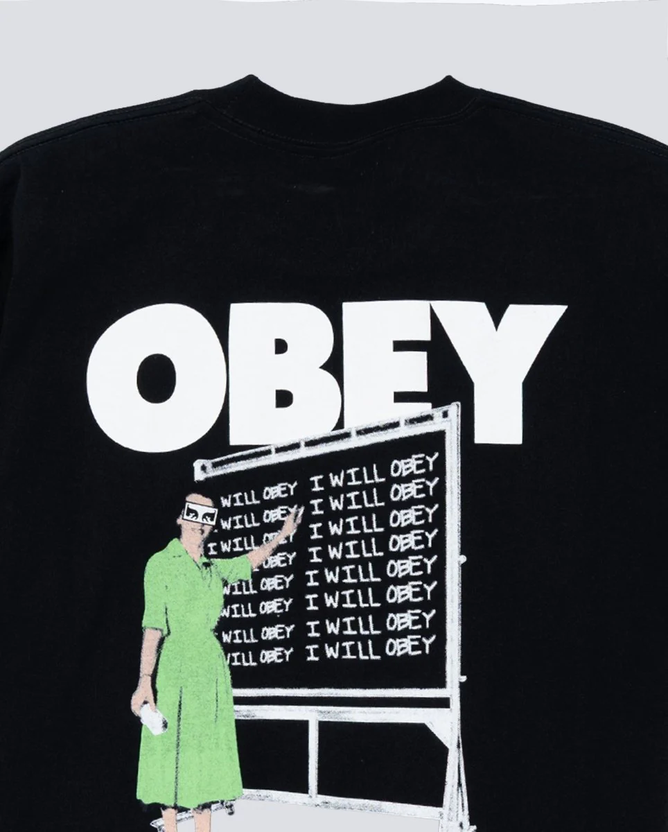 Camiseta Obey I Will Obey Negro Unisex - Image 5