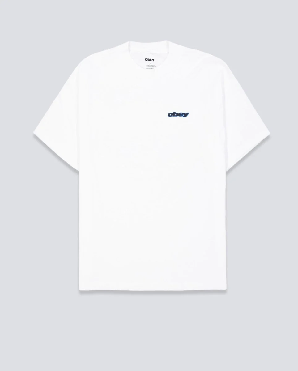 Camiseta Obey Lips Blanco Hombre