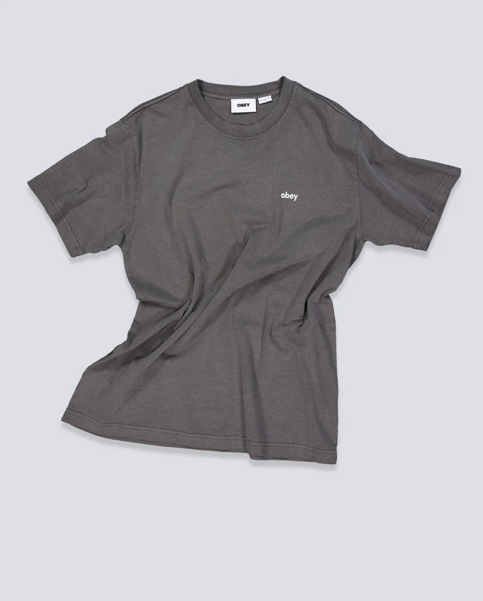 Camiseta Obey Lowercase Pigment Gris Unisex - Image 3