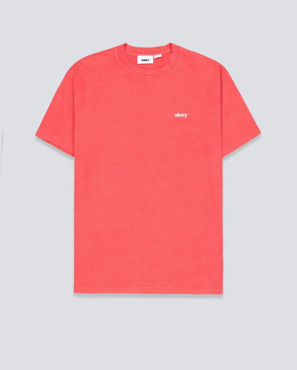 Camiseta Obey Lowercase Pigment Rojo Unisex