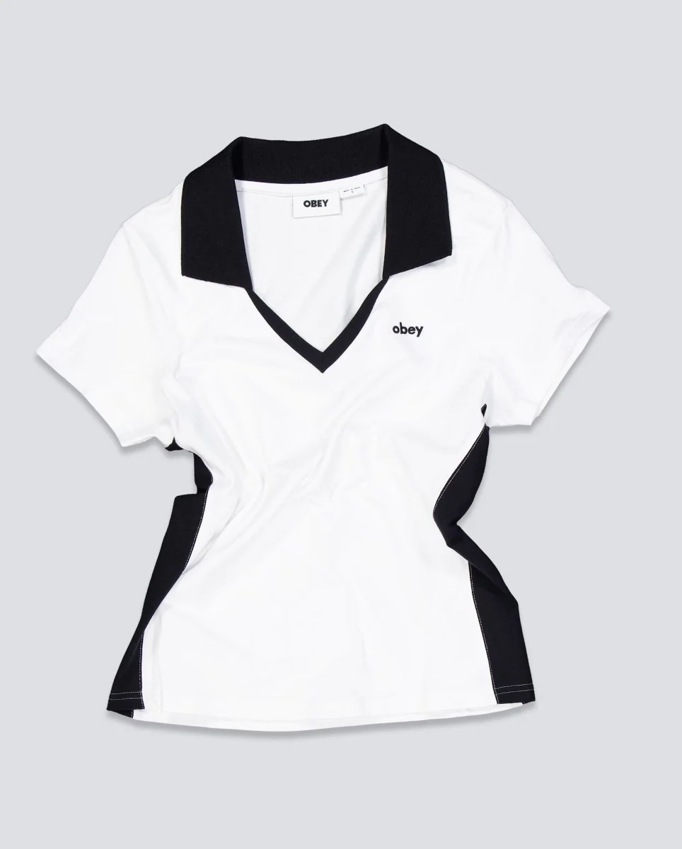 Camiseta Obey Meredith Collared Blanco Mujer - Image 2