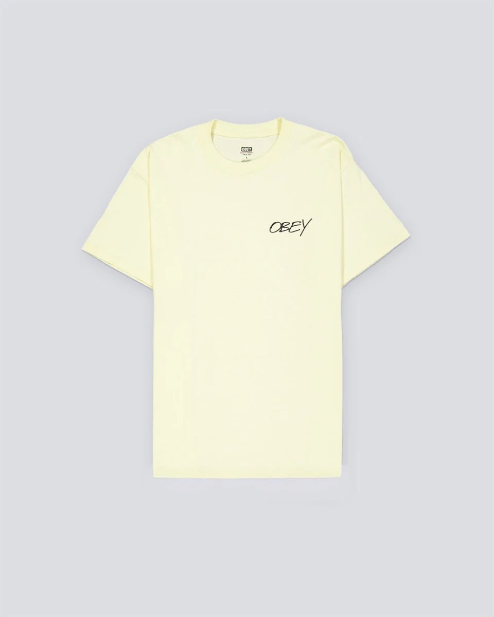 Camiseta Obey Poppies Pale Amarillo Unisex
