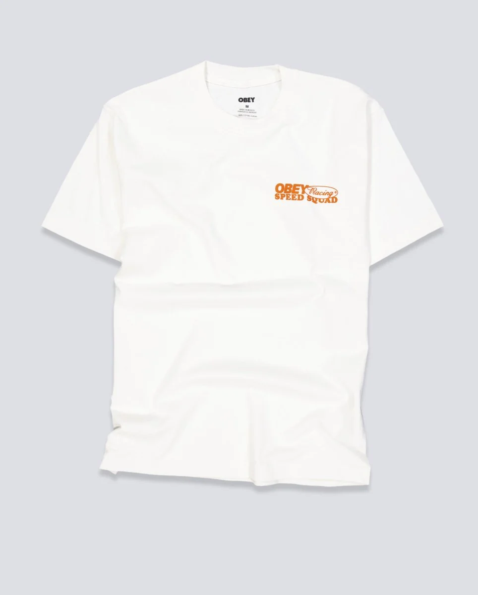 Camiseta Obey Speed Squad Blanco Unisex - Image 2